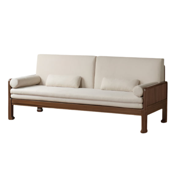 79.9x33-57x34.2 inch / 203x84-145x87 cm / Rich Dark Walnut Color / black walnut sofa mat pear white