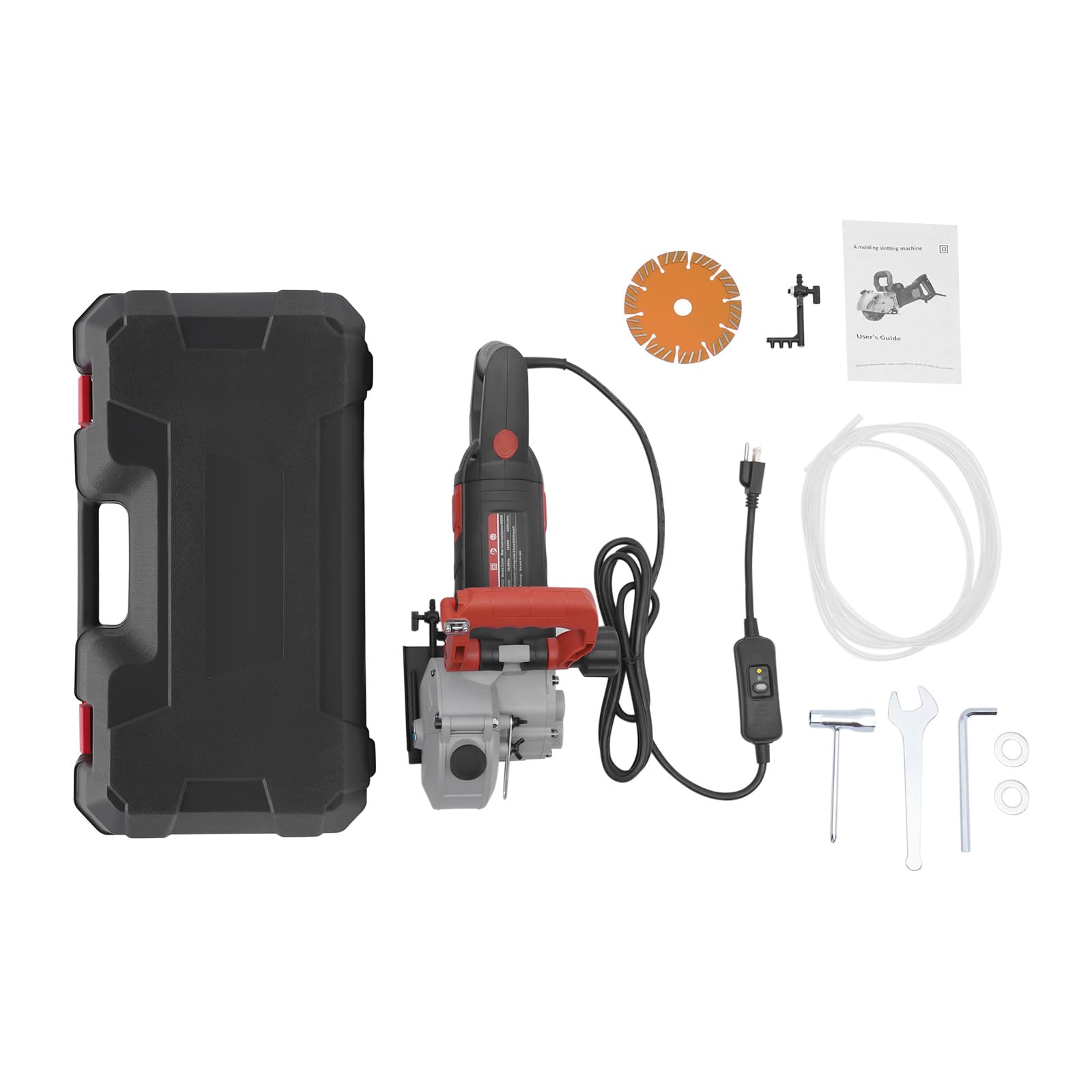 4800W Electric Wall Chaser Concrete Cutter - 5 Blades Handheld Groove Cutting Machine with 1.65