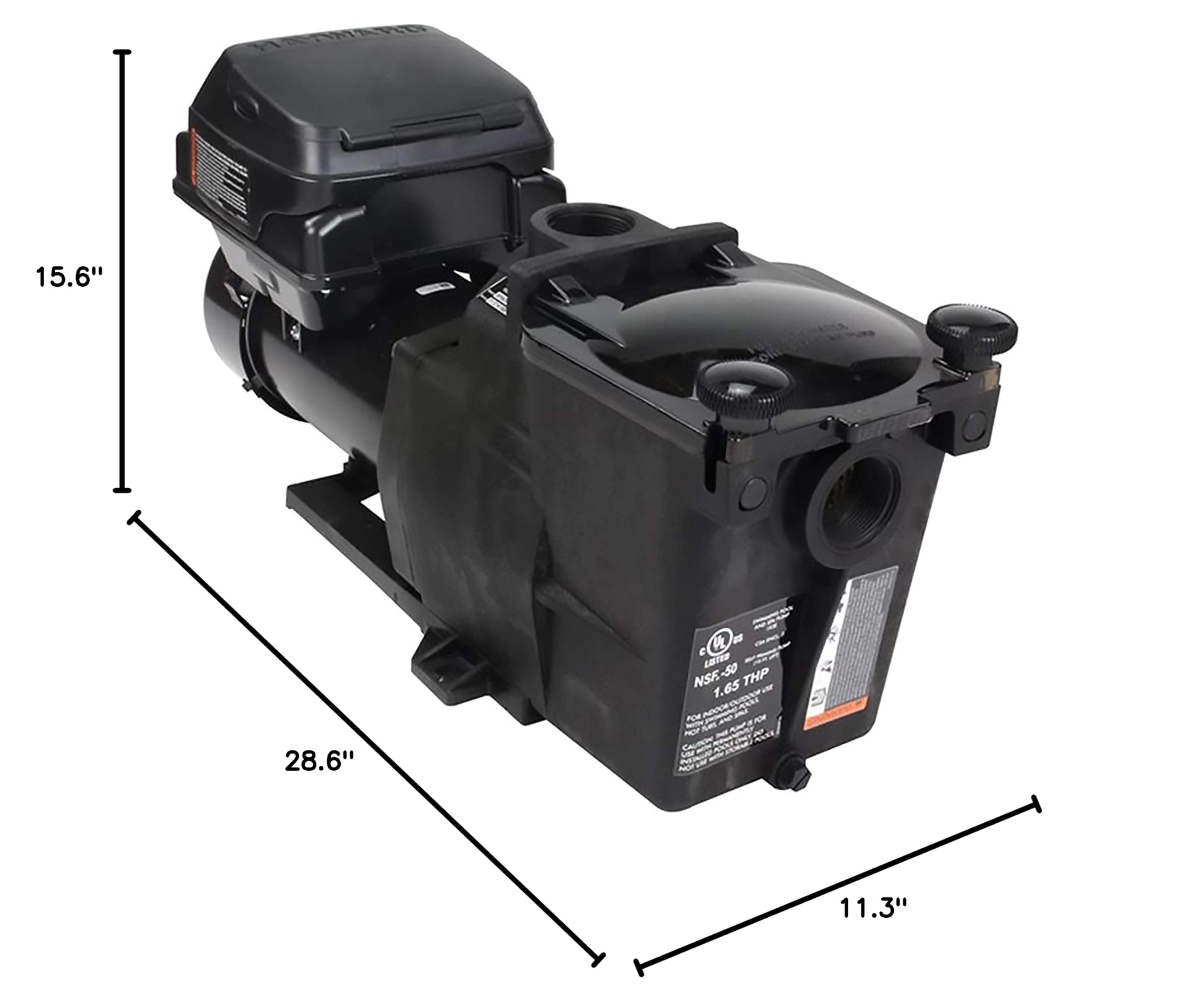 Hayward W3SP2603VSP Super Pump VS Variable-Speed Pool Pump 1.65 HP - Energy Efficient In-Ground Pool Pump for Crystal Clear Water | Perfect for Backyard Swimming Pools, Spa Maintenance & Water Circulation