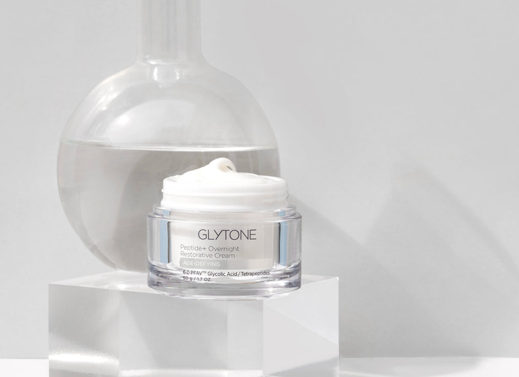 Glytone Age Defying Peptide+ Overnight Restorative Cream - Anti-Aging Night Face Moisturizer for Wrinkles & Fine Lines - Perfect for Nighttime Skincare Routine & Dry Skin Care