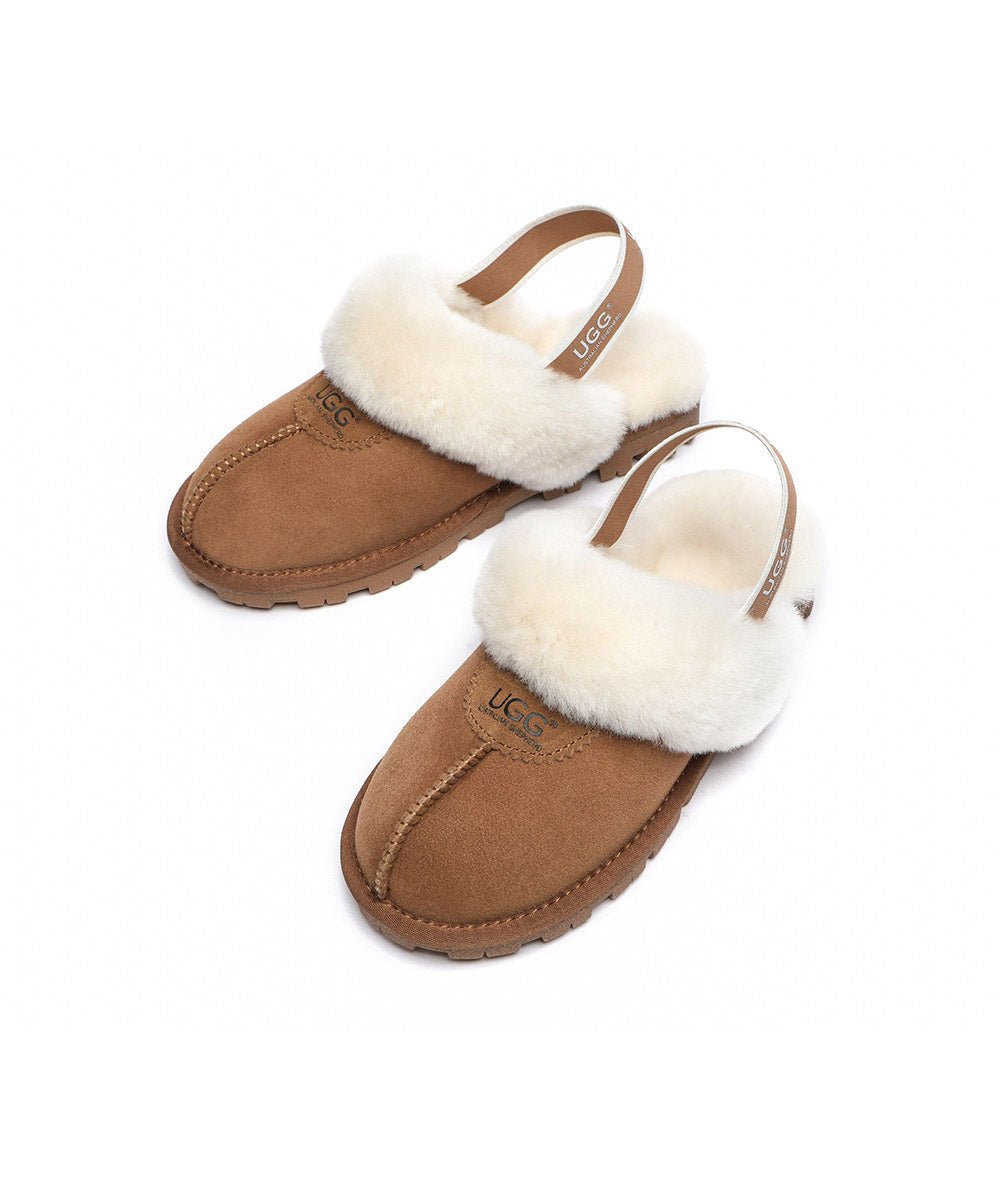 Women's UGG Banded Scuff Slippers - Cozy Indoor/Outdoor House Shoes for Winter Comfort - Perfect for Lounging at Home, Running Errands & Travel