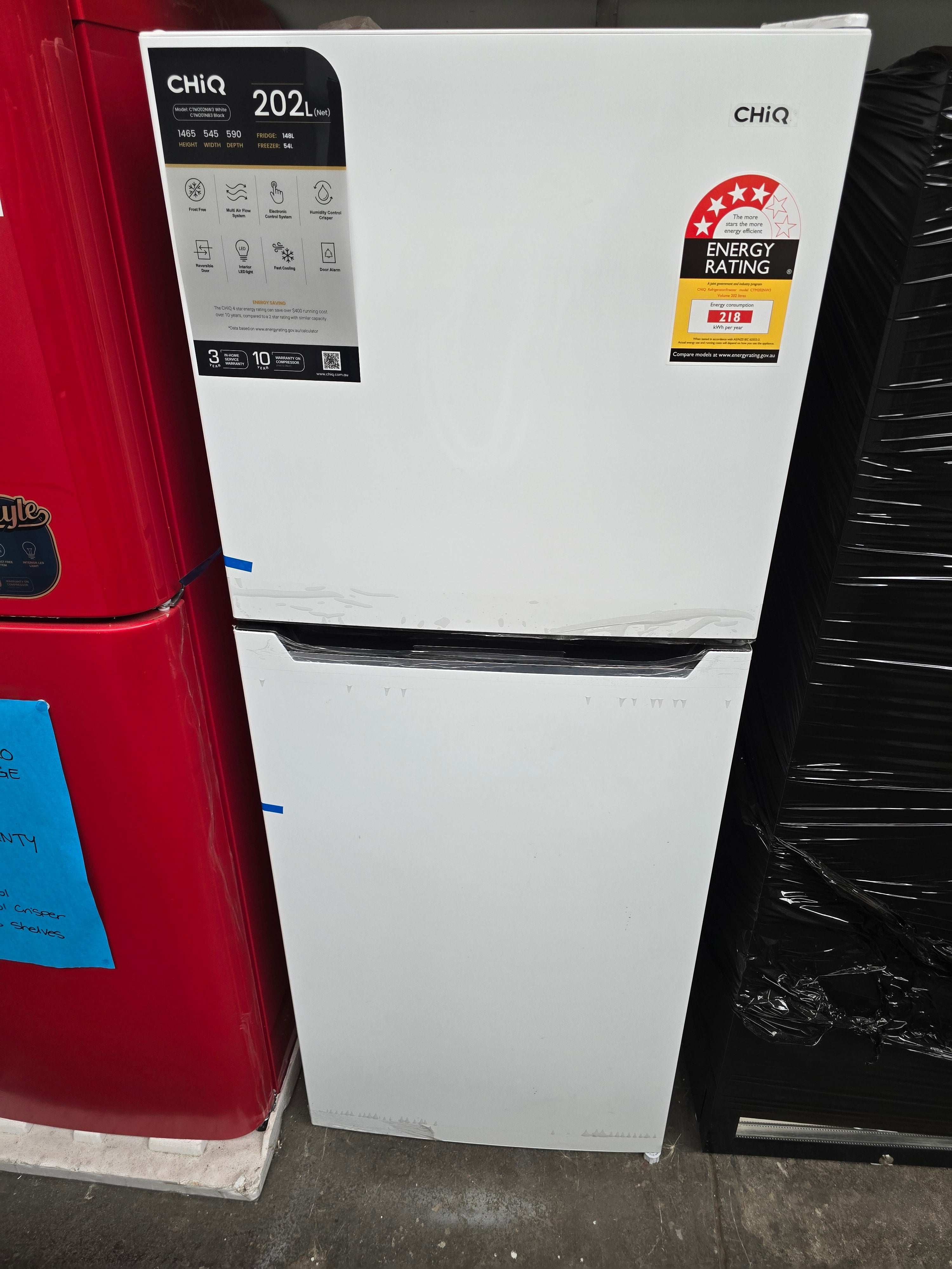 Brand New Chiq 202L Top Mount Refrigerator CTM202NW3 - Energy Efficient, 5 Year Warranty - Perfect for Apartments, Dorms & Small Kitchens