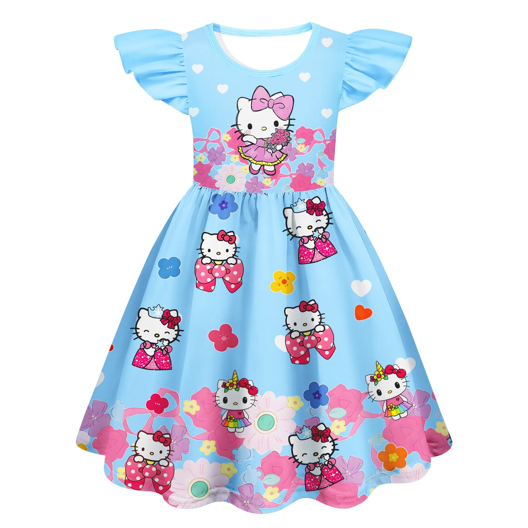 Cute Girls Fancy Dress - Kids Graphic Party Outfit for Christmas, Birthday & Special Occasions | Perfect Gift for Toddlers & Little Girls