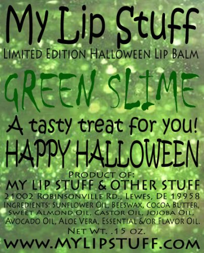My Lip Stuff - Green Slime Lime Flavor Lip Balm | Limited Edition Halloween Moisturizing Lip Care | Perfect for Costume Parties, Trick-or-Treating & Spooky Season Gifts