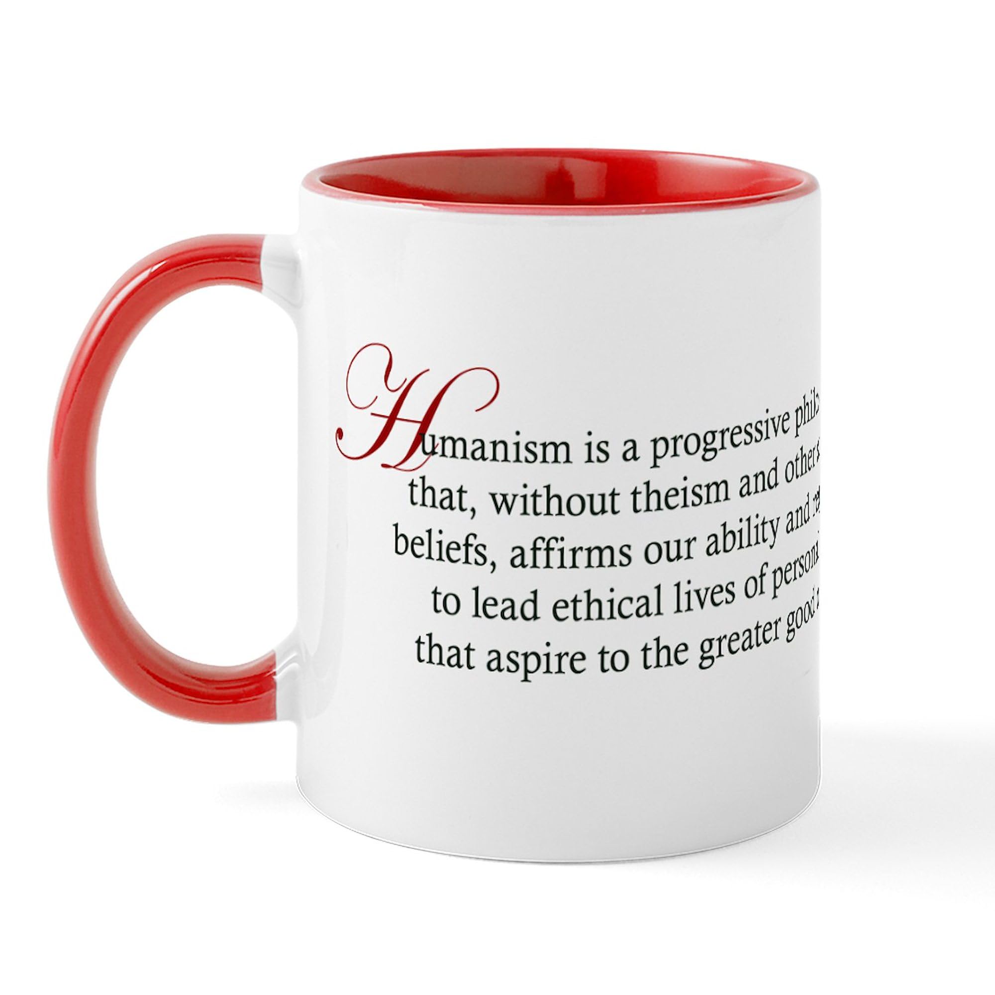 Humanist Ceramic Coffee Mug 11 oz (325 ml) - Perfect for Tea, Hot Chocolate & Office Use - Inspirational Gift for Atheists & Free Thinkers