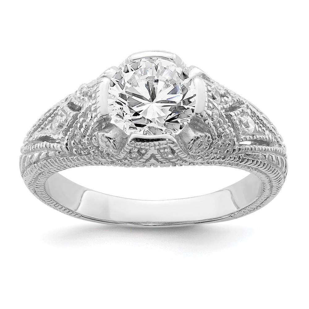 925 Sterling Silver Cubic Zirconia Vintage Style Ring for Women - Elegant Fine Jewelry Gift for Her - Perfect for Anniversaries, Engagements & Special Occasions