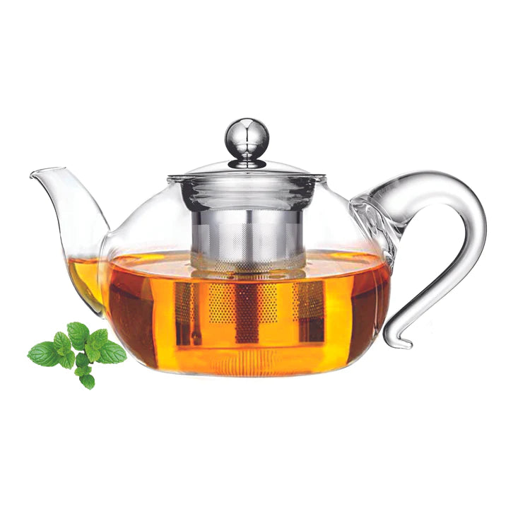 Premium 40 oz Glass Teapot with Stainless Steel Infuser - Cuisinox Miranda - Perfect for Loose Leaf Tea, Herbal Tea & Iced Tea Brewing at Home or Office