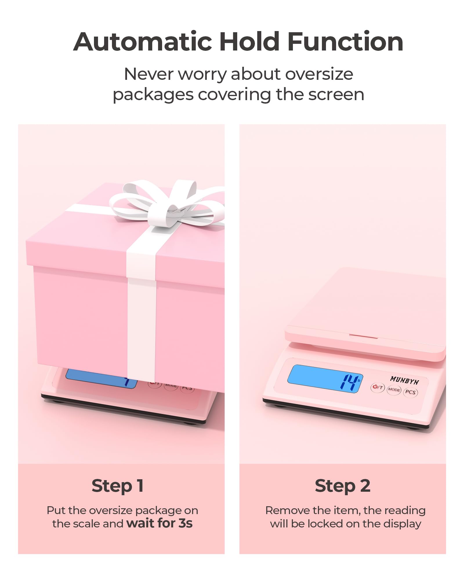 MUNBYN RealWriter 941 4x6 Thermal Shipping Label Printer with 66lb/0.1oz Postal Scale - Sweet Pink Style for Ecommerce, Amazon FBA, USPS & UPS Packages | Ideal for Small Business Shipping & Home Office Use