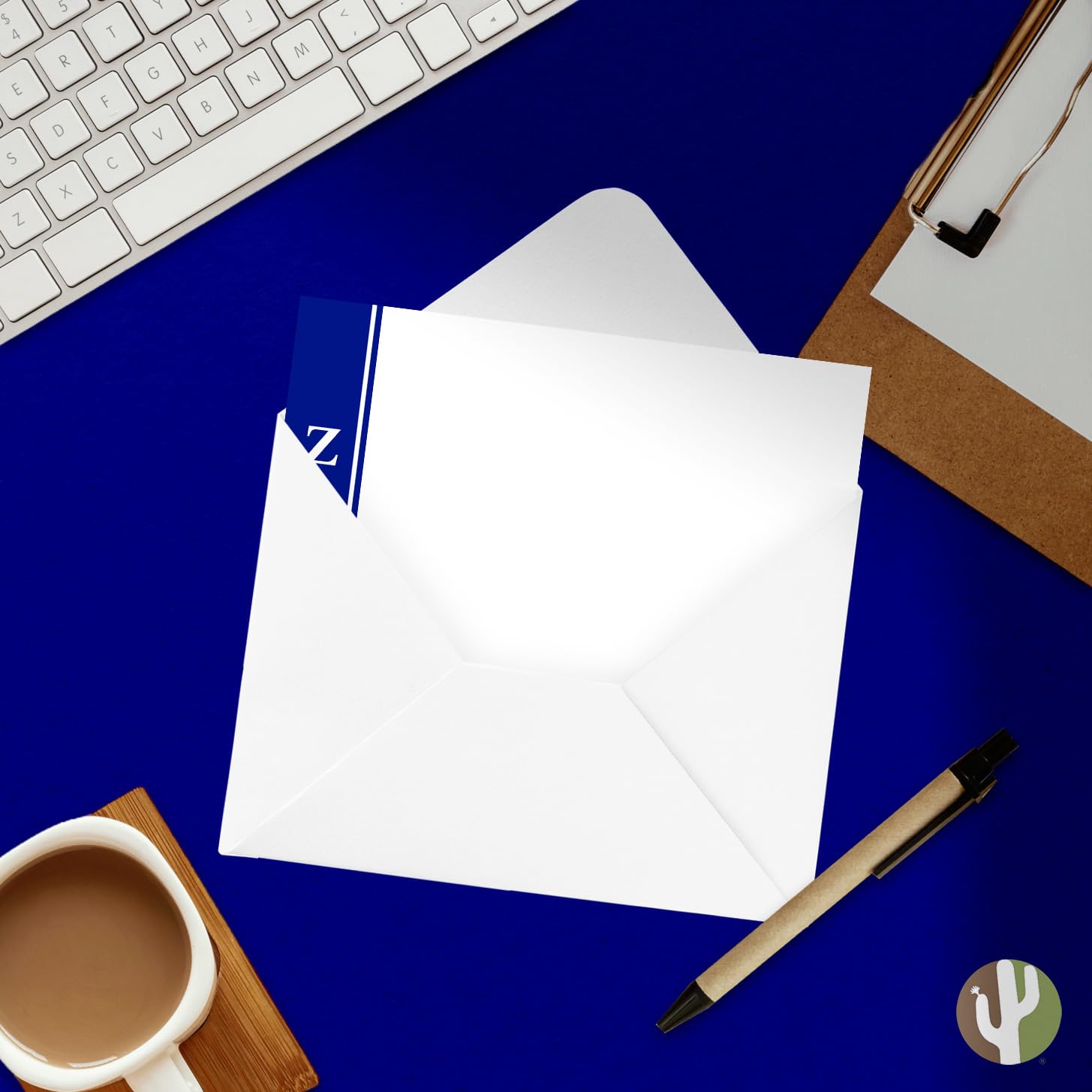 10 Pack Desert Cactus Themed Zeta Phi Beta Notecards | ZPB ZPhiB Divine 9 Sorority Stationery | Premium Cardstock with Envelopes | Perfect for Thank You Notes, Memos & Sorority Events (Design E)