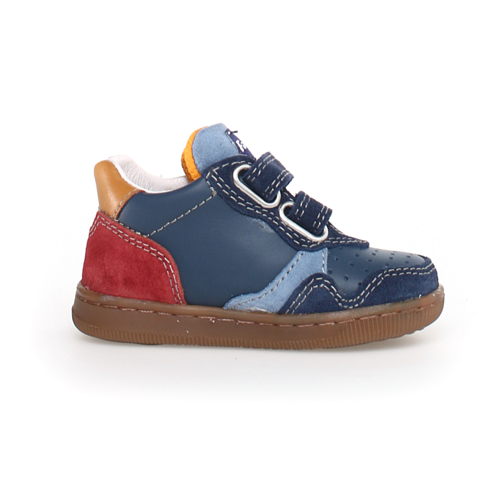 Falcotto Boys' Klip VL Fashion Sneakers - Navy Blue & Sky Blue | Lightweight Comfortable Sneakers for Kids, School, Play & Everyday Wear