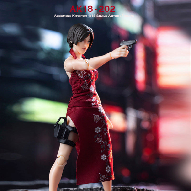 Boris Ping Toys AK18 Series 1/18 Scale Agent Wang & Avina Action Figure - Wave 2 Collectible Model for Display, Photography, and Role-Playing Scenes