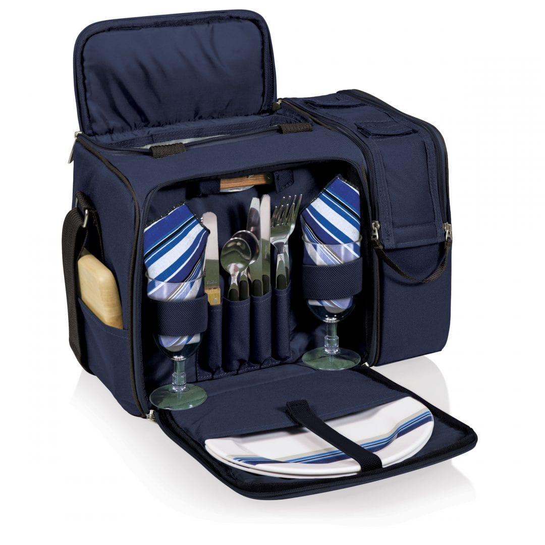 Picnic Time Malibu Picnic Basket - Insulated Cooler Backpack for Outdoor Picnics, Beach, Camping & Hiking - Perfect for Wine, Cheese & Charcuterie