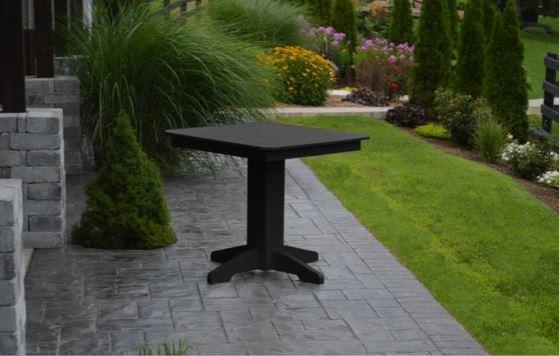 A&L Furniture Square Dining Table with Free 2 Umbrella Holes - Perfect for Outdoor Patio, Garden, and Backyard Dining