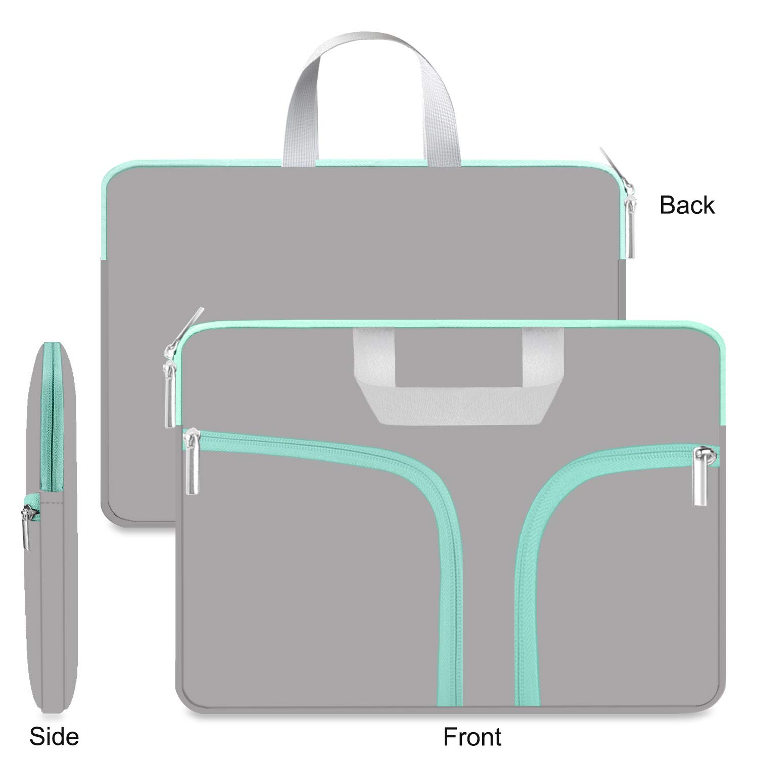 HESTECH Neoprene Laptop Sleeve for 11.6-12.3 Inch Chromebook - Protective Cover Compatible with Acer R11, HP Stream, Samsung, Surface X/7/6/5/4/3/Go, MacBook Air/Pro M2 M1 (Gray Green) - Perfect for School, Office & Travel