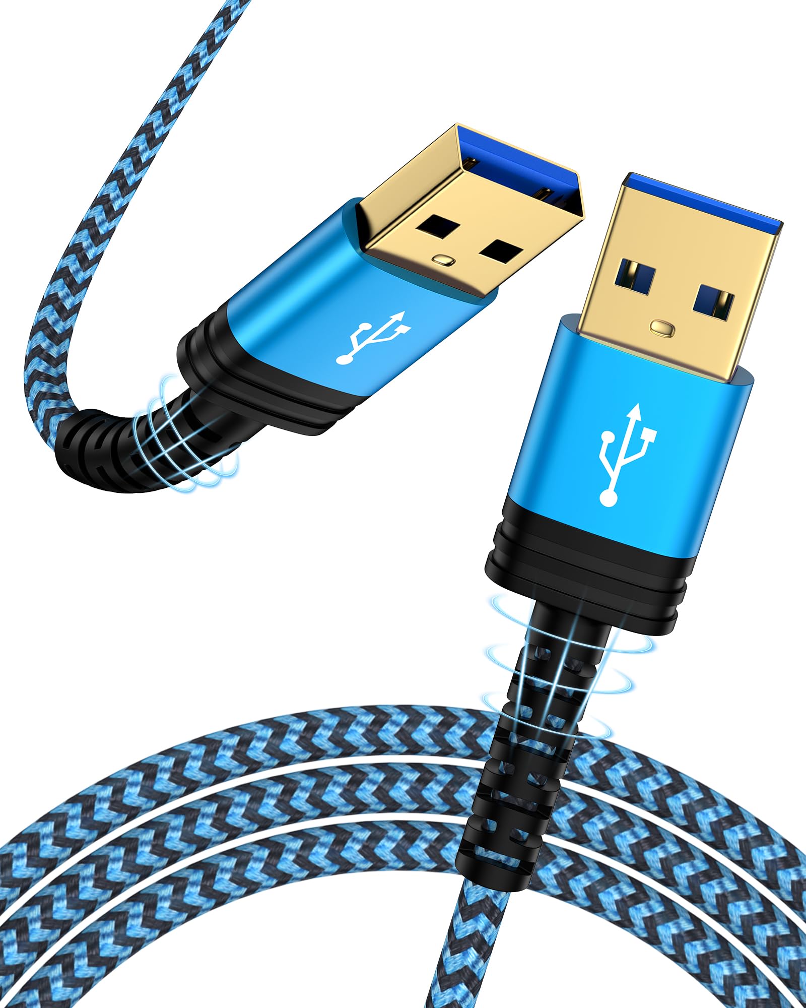 AILKIN USB 3.0 A to A Cable 6ft - High-Speed Data Wire for Monitor, Hard Drive, Laptop