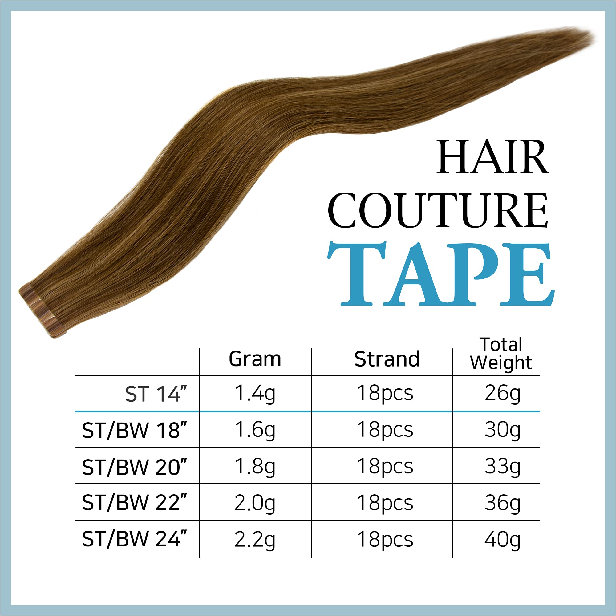100% Human Remy Hair Tape-In Extensions - 18 Piece Set Long Straight Natural Looking Reusable Silky Tangle-Free Invisible Hairpieces for Women (FUTES18 4) | Perfect for Daily Wear, Special Occasions & Volume Boosting