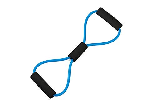 Premium Resistance Bands Set for Hot Yoga, Fitness & Strength Training - 8-Piece Chest Expander Rope with Deep Blue Latex Exercise Bands for Home Gym, Physical Therapy & Sports Workouts