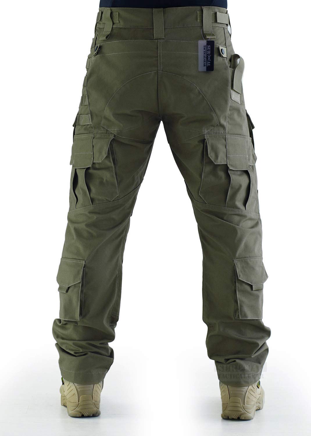 Men's Tactical Pants with MOLLE System - Ripstop Combat & Hunting Trousers in Army Camo | Durable Outdoor, Military & Airsoft Use