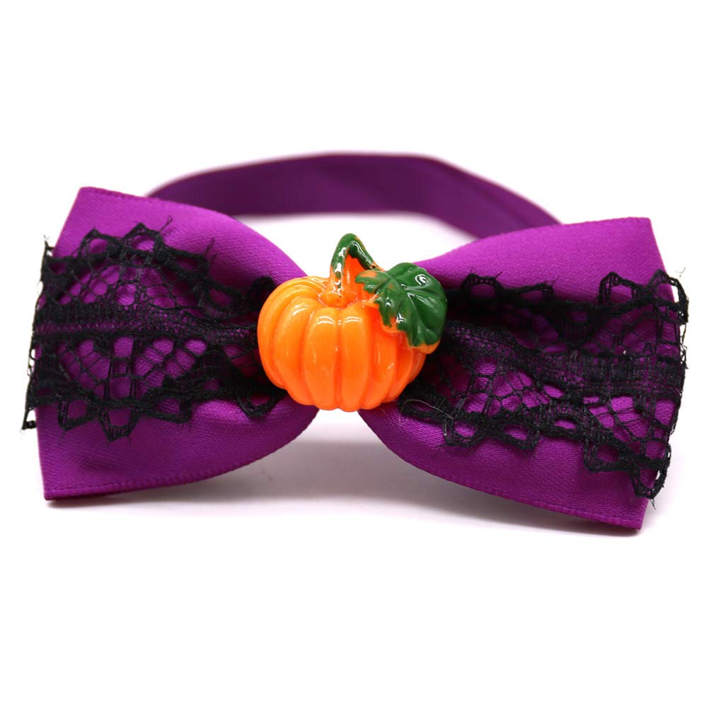 Balacoo 12pcs Orange Bowtie Dog Collar for Puppies - Stylish Pet Accessories for Parties & Photos