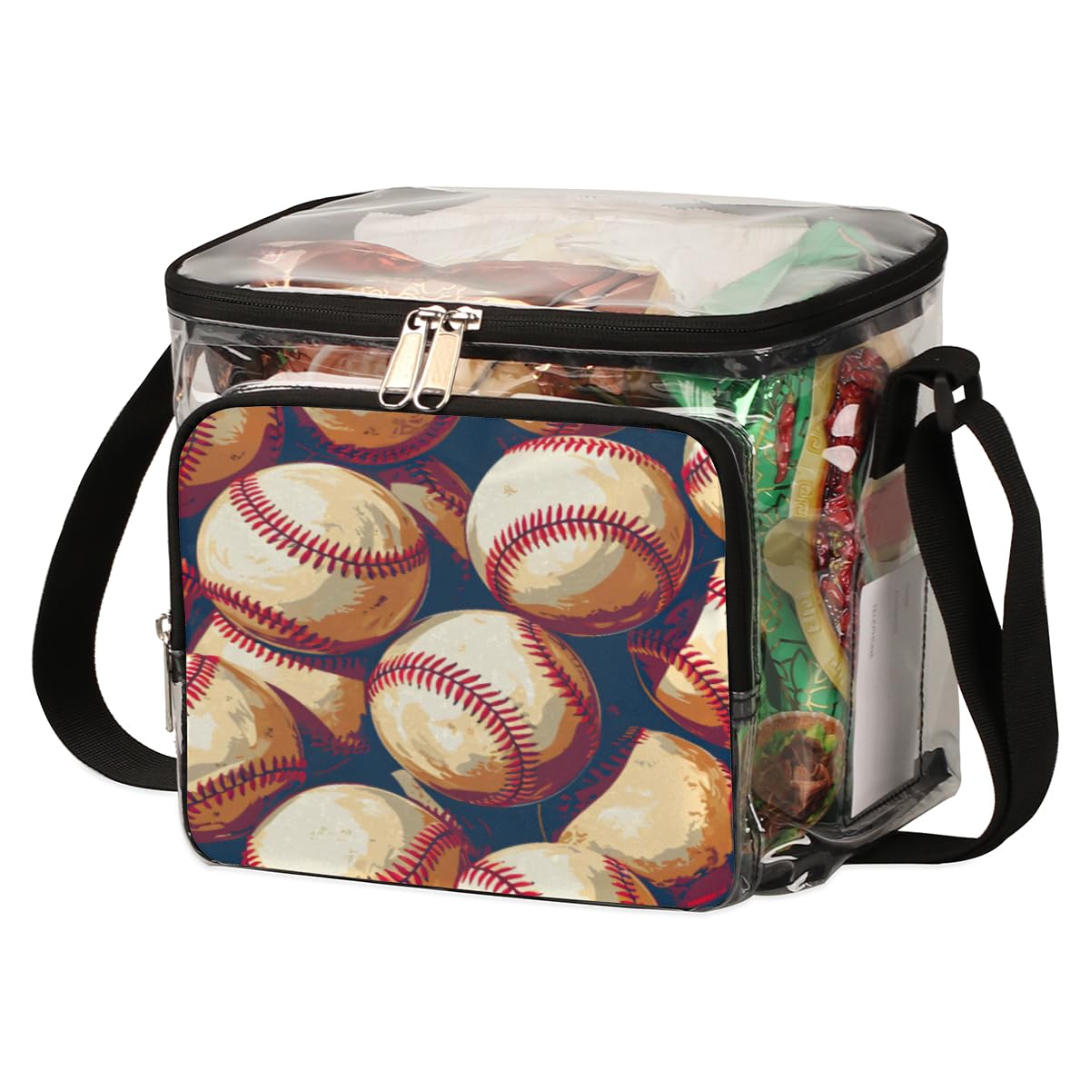GzLeyigou Clear Baseball Stadium Approved Tote Bag - Transparent Crossbody Shoulder Bag with Adjustable Strap for Sports Events, Concerts & Outdoor Activities | Perfect for Baseball Games, Travel, Picnics & Music Festivals