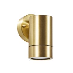 Brac Solid Brass 2-Light Up & Down GU10 Wall Sconce - Premium Brass Finish - Modern Indoor/Outdoor Lighting for Hallway, Bedroom & Patio