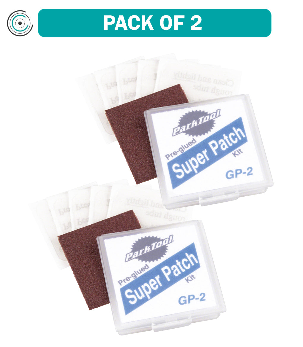 2 Pack Park Tool Glueless Patch Kit - Bike Tire Repair Kit for Road & Mountain Bicycles - Quick Flat Tire Fix for Cycling, Commuting & Outdoor Adventures