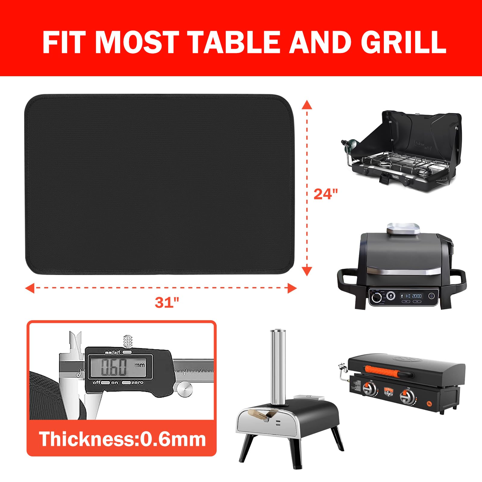 Fireproof Grill Mat 24