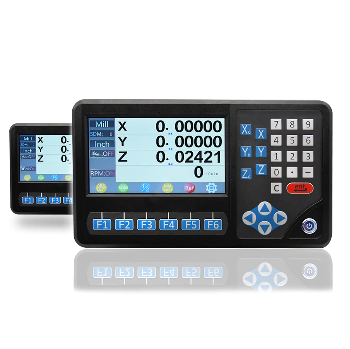 Resson 3 Axis DRO Digital Readout with RPM Function & TTL Input Signal - Precision Milling Machine Digital Readout System for Accurate CNC Machining & Lathe Operations