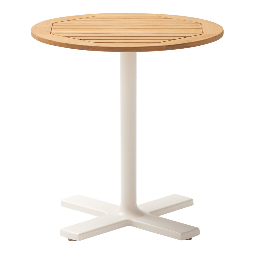 Compact Round Cafe Table - Small Space-Saving Bistro Table for Indoor & Outdoor Use - Perfect for Patio, Garden, Balcony, and Coffee Shops