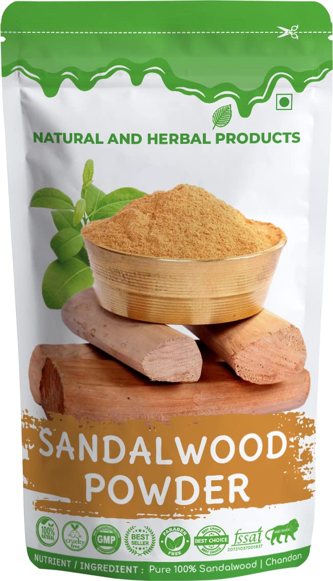 Pure Sandalwood Powder for Skin Whitening & Brightening | Chandan Powder Face Mask & Pack | Natural Skin Care & Hair Care | Evens Skin Tone | 100g | Perfect for Spa Day, DIY Beauty Treatments & Ayurvedic Rituals