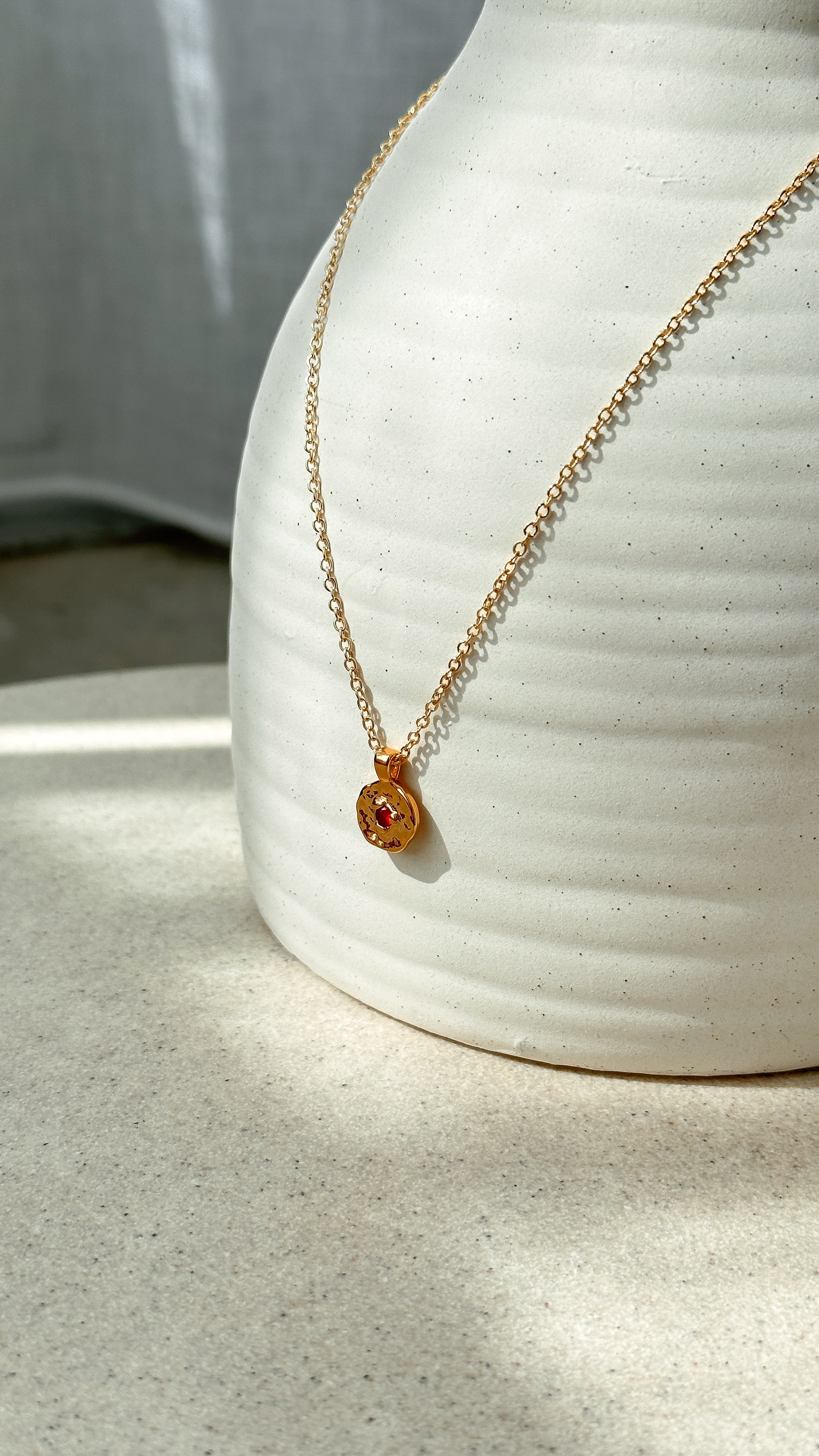 January Birthstone Necklace - Genuine Garnet Pendant Jewelry for Women | Perfect Birthday Gift & Anniversary Present for Her