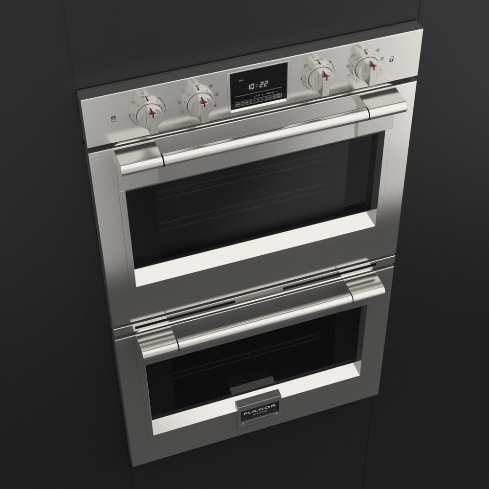 Fulgor Milano 30-inch Stainless Steel Built-In Electric Double Wall Oven (Model F6PDP30S1) - Perfect for Modern Kitchens, Baking, and Entertaining