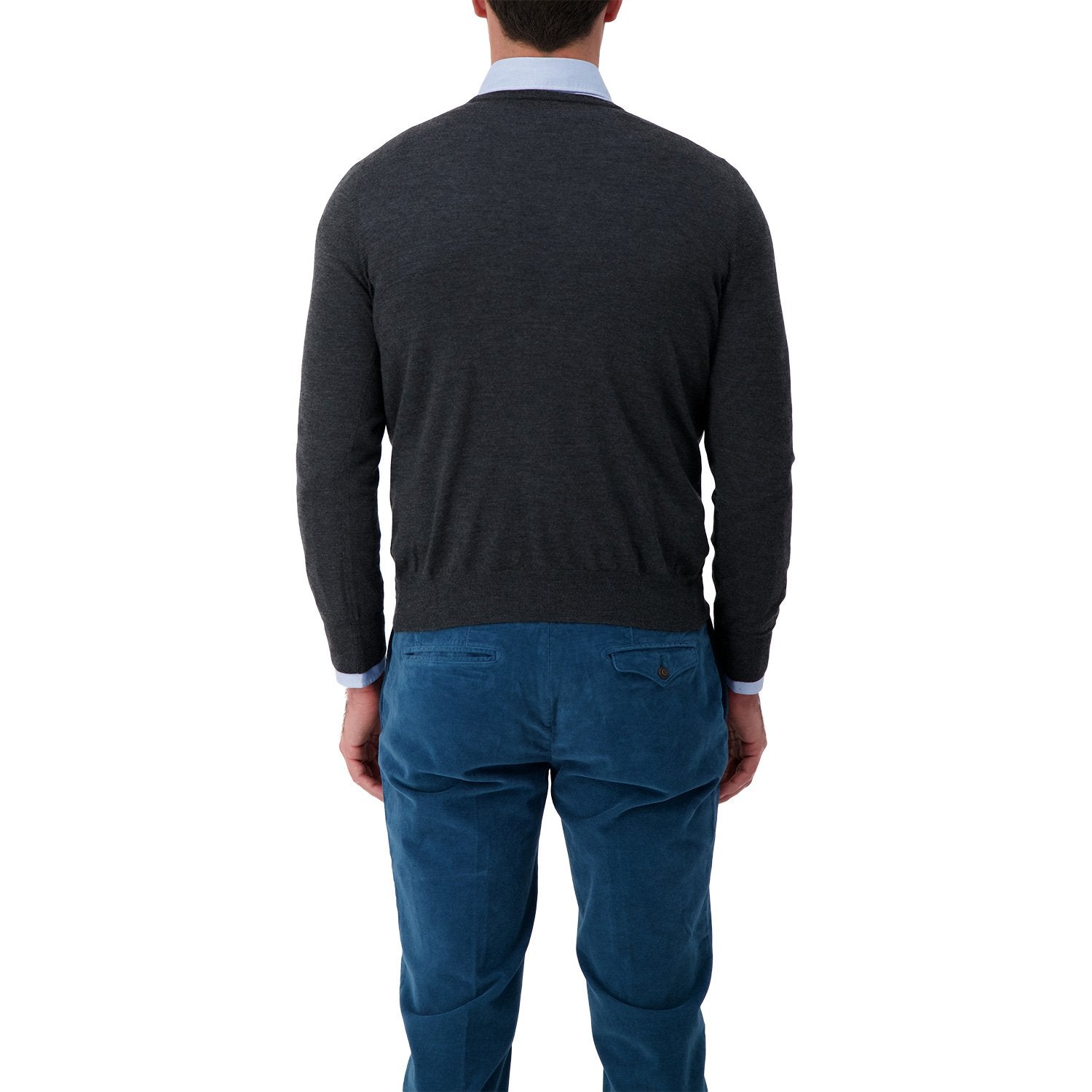 Barba Napoli Grey Cashmere Sweater for Men - Premium Soft Winter Knitwear | Perfect for Office, Date Night & Holiday Outfits