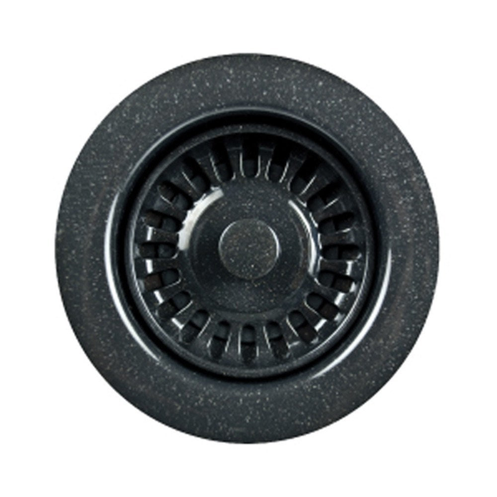 Houzer 190-9268 3.5 Inch Black Granite Speckled Kitchen Sink Strainer - Perfect for Bathroom, Laundry Room & Utility Sink Drain Protection