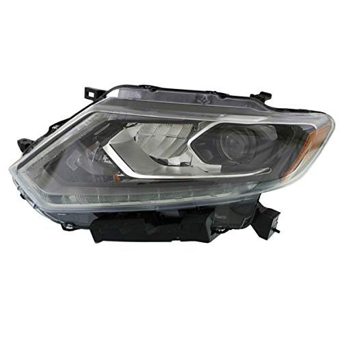 2014-2016 Nissan Rogue LED Headlight Assembly - Left Driver Side (No Auto Light Control) - Includes Bulbs for Easy Installation - Perfect for Night Driving & Off-Road Adventures