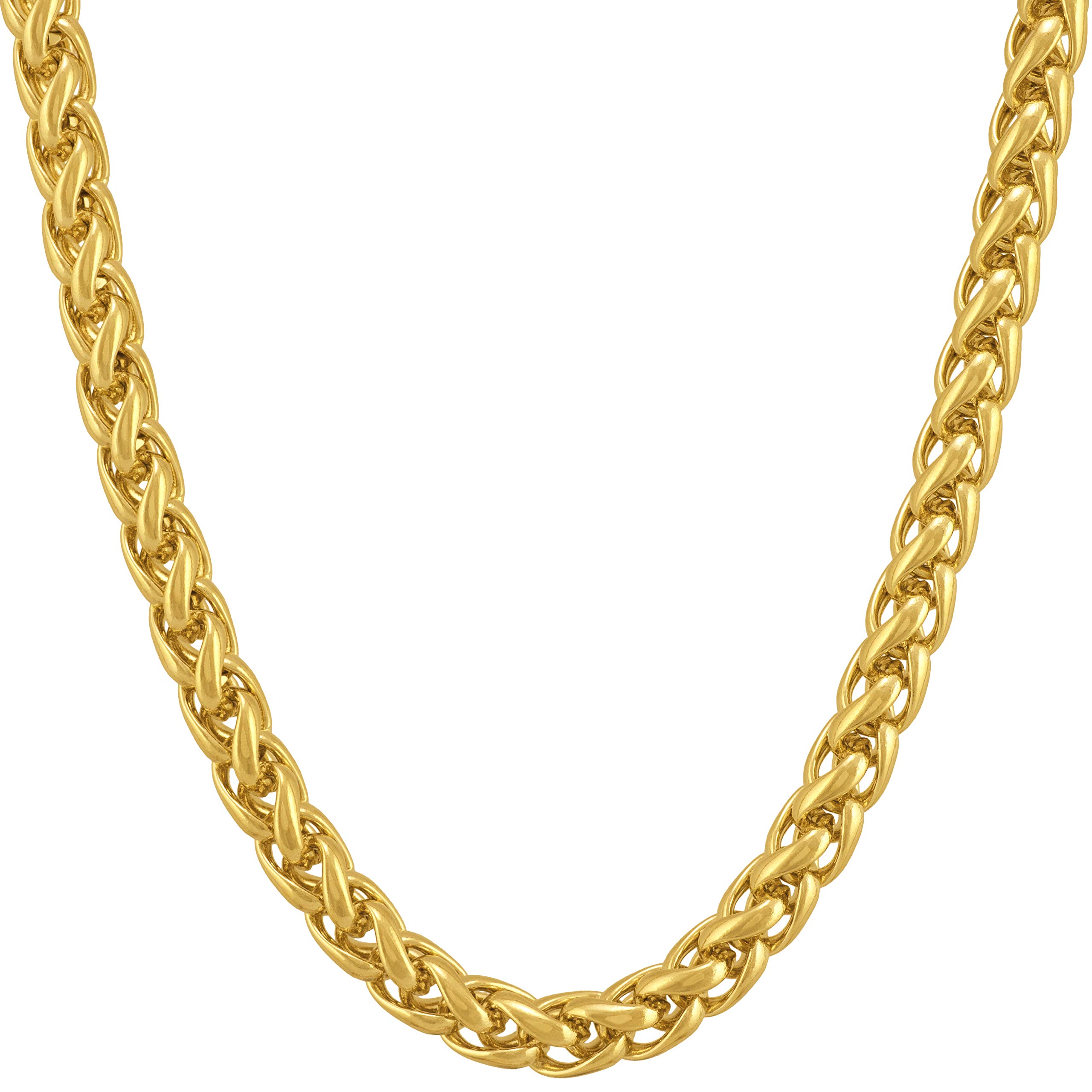 LIFETIME JEWELRY 24K Real Gold Plated Weave Chain Necklace for Women & Men - Perfect for Weddings, Anniversaries, and Everyday Elegance