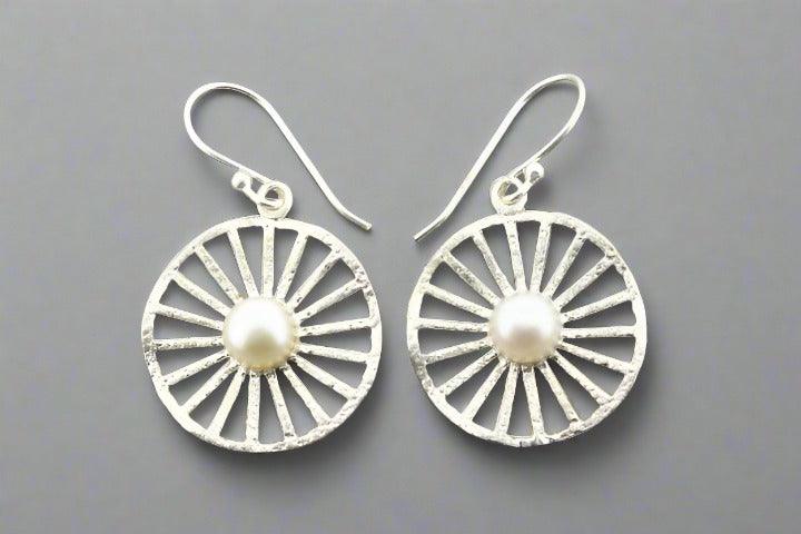 Elegant Silver Crown & Pearl Earrings for Women - Perfect for Weddings, Parties & Special Occasions