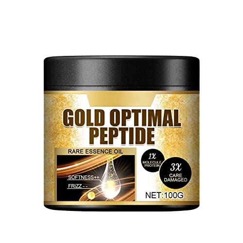 Gold Peptide & Keratin Deep Hair Conditioner for Dry Damaged Hair - Repairing Treatment for Soft Hair & Scalp Care - Promotes Hair Growth - The Last Coat Hair Mask - Perfect for Salon-Level Treatment at Home (One Size)