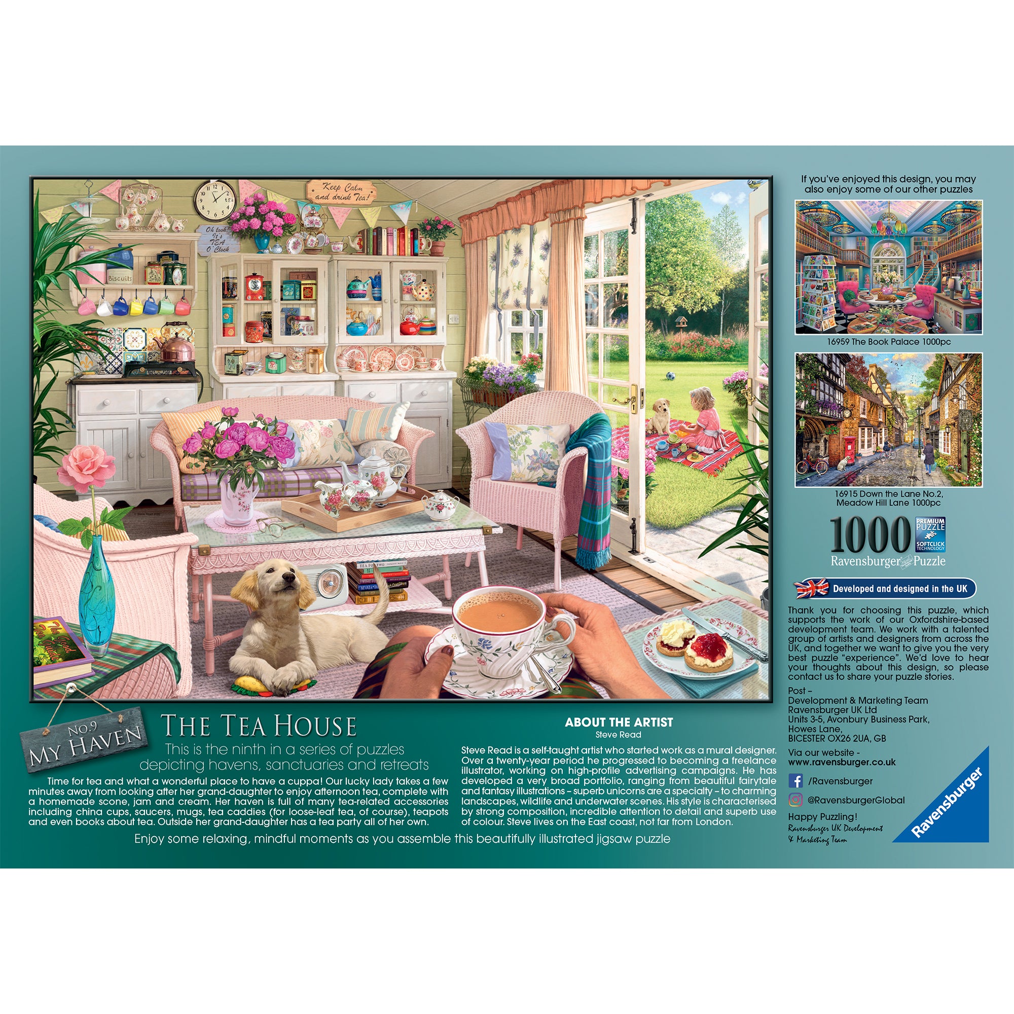 1,000 Piece Jigsaw Puzzle - The Tea Shed - Challenging Adult Puzzle for Relaxation & Stress Relief - Perfect for Family Game Nights & Home Decor