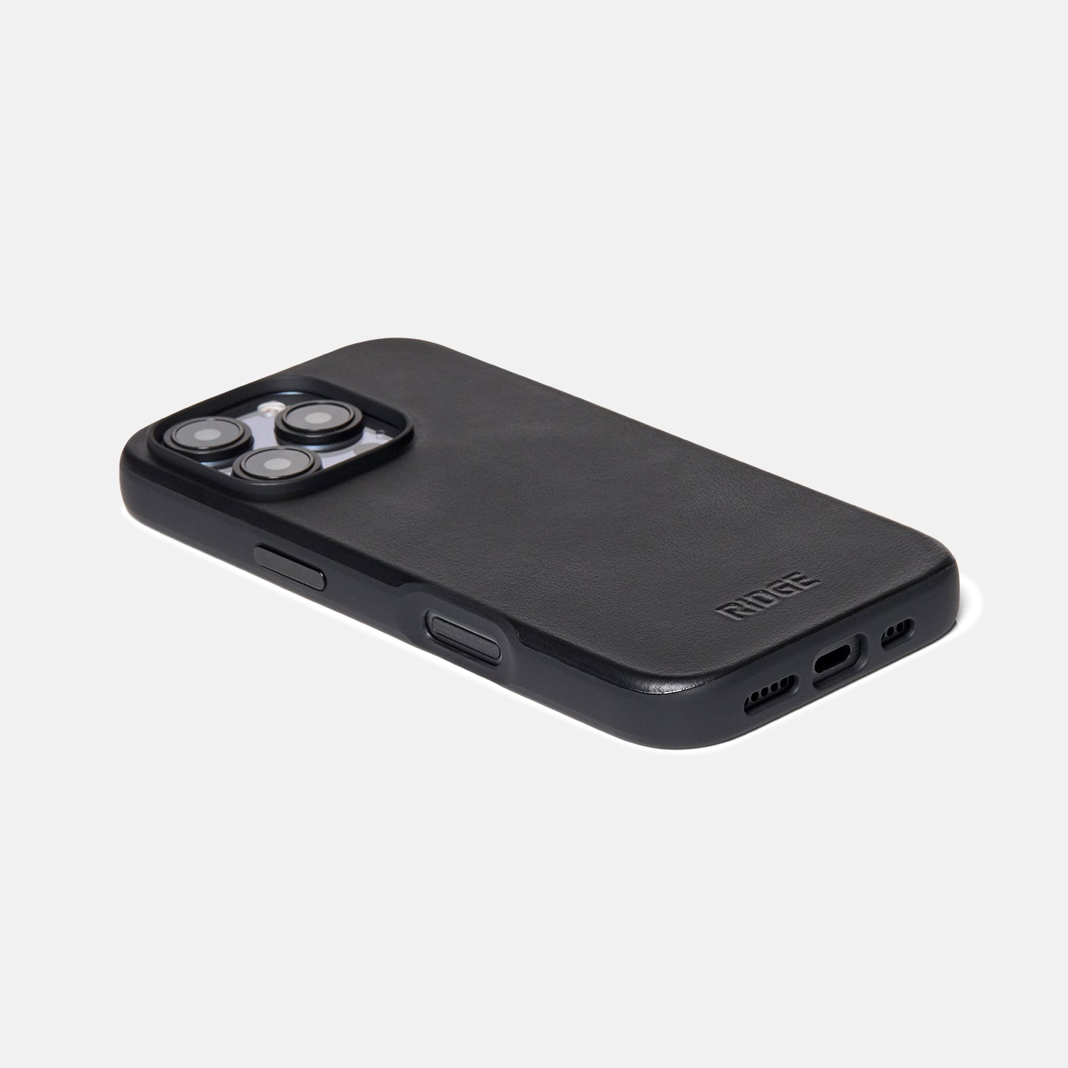 Premium Genuine Leather iPhone 16 Pro Case - Slim Protective Cover with Soft Touch Finish in Midnight Black | Perfect for Business Professionals & Daily Commuters