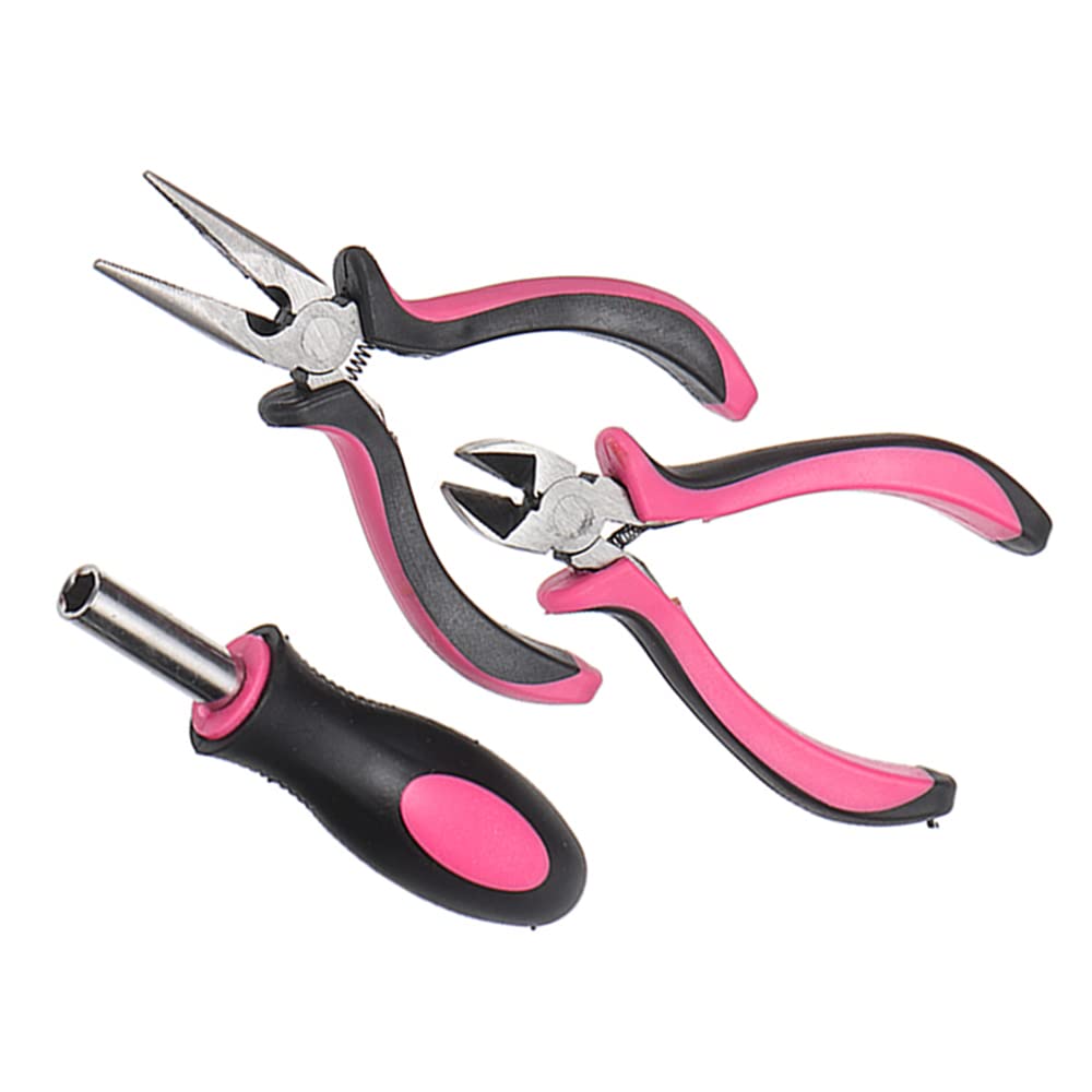 23-Piece Pink Lady Hand Tool Set with Toolbox - Household Repair Kit Including Pliers, Screwdrivers & More - Perfect for DIY Projects, Home Maintenance & Car Repairs