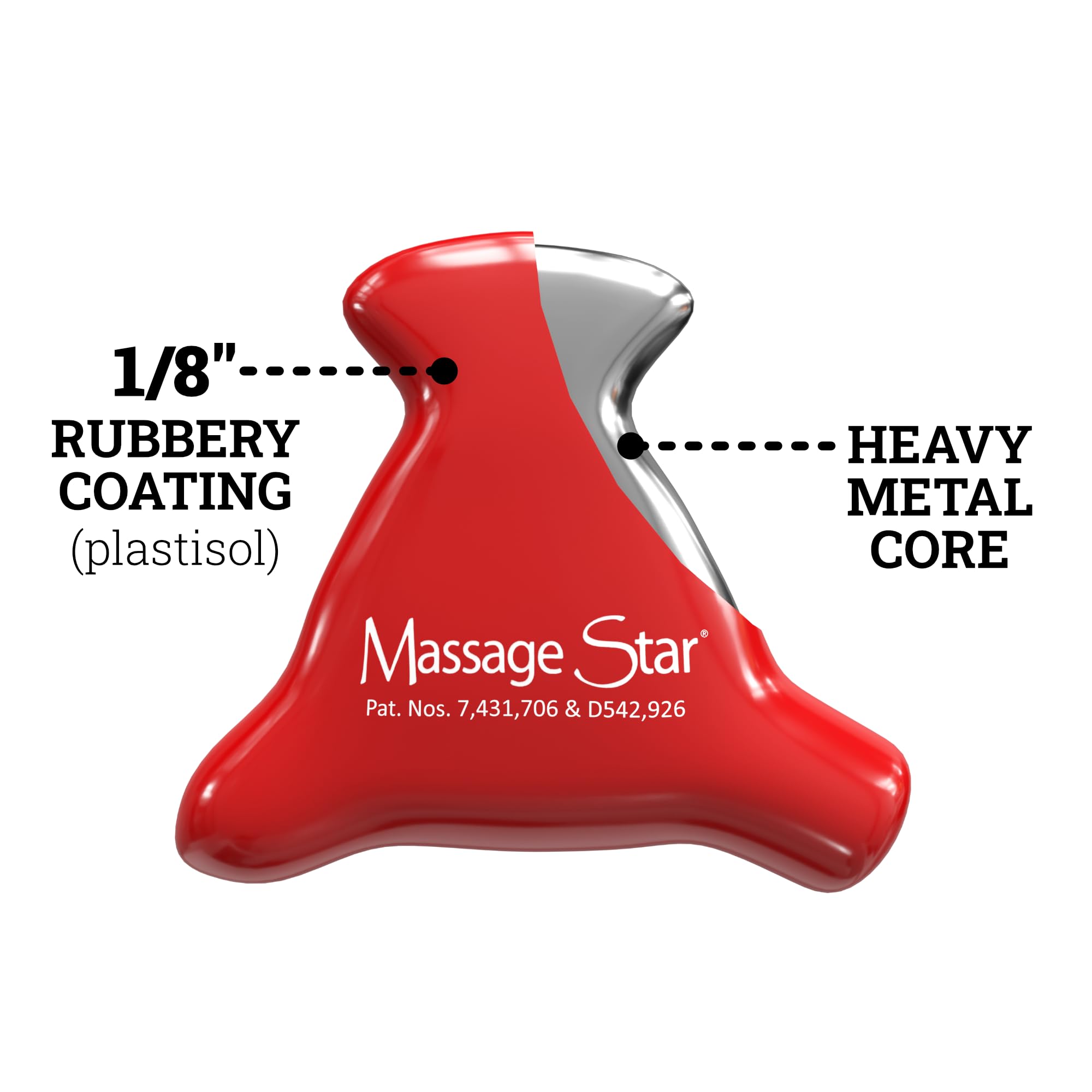 Massage Star - Handheld Deep Tissue Massager for Pain Relief & Muscle Relaxation - Perfect for Back, Neck, Shoulder & Foot Massage at Home, Office or Gym