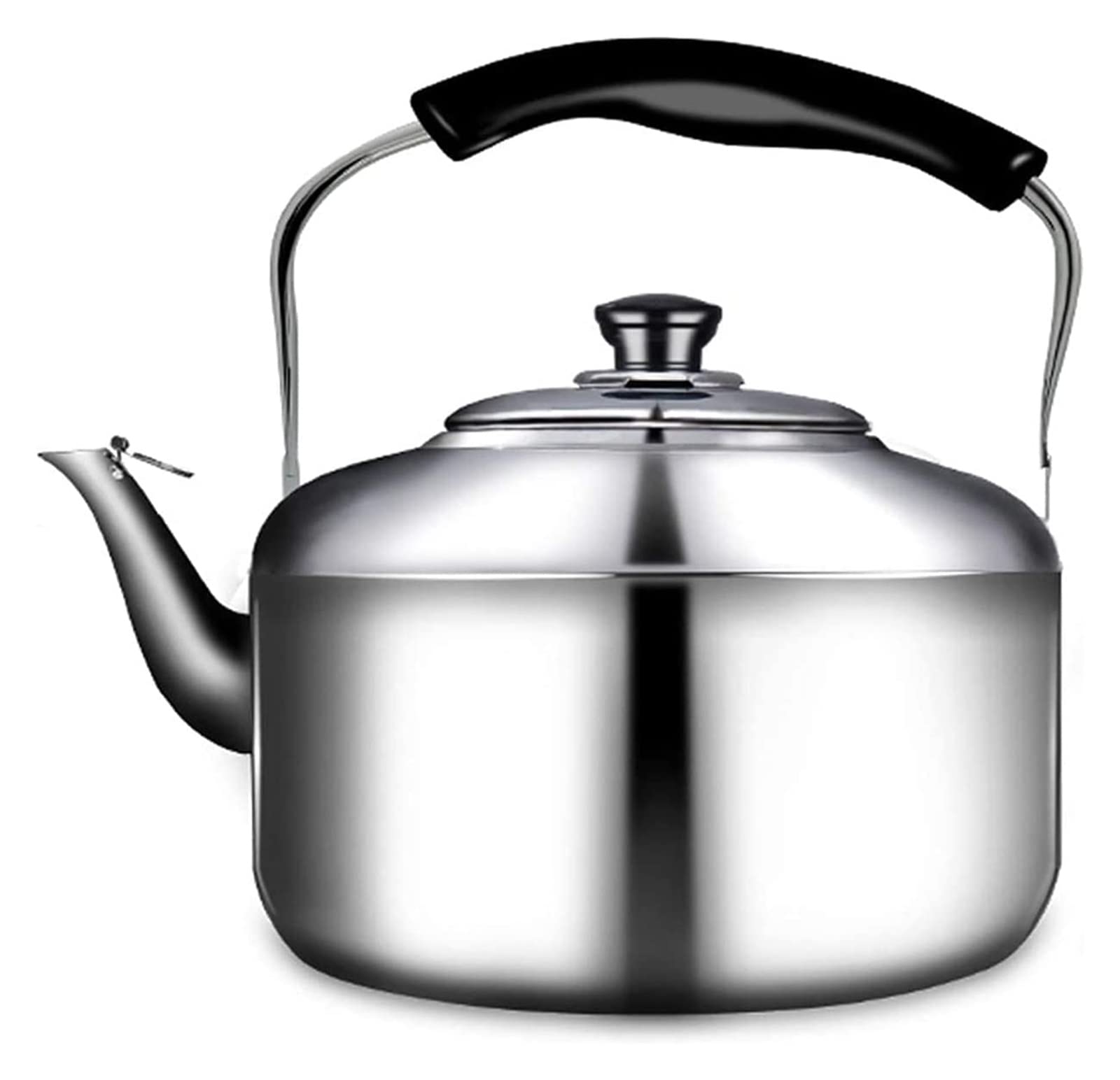 Premium 7.5L Stainless Steel Whistling Tea Kettle for Gas & Induction Hobs - Large Capacity Stovetop Kettle with Ergonomic Handle & Built-in Filter - Perfect for Tea Brewing, Camping & Home Kitchen Use