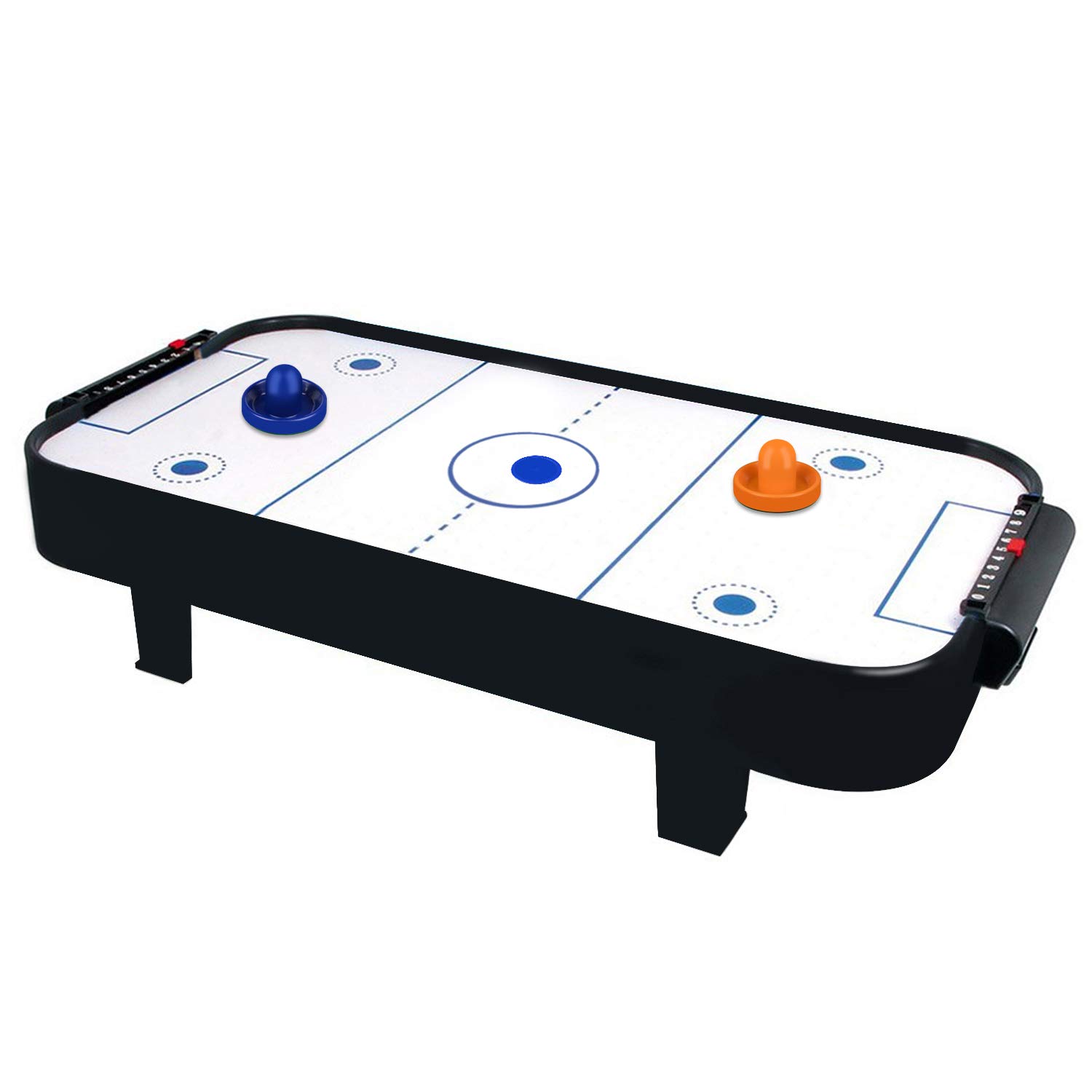 Air Hockey Pucks & Pushers Set - 4 Strikers & 4 Pucks for Game Tables - Perfect for Family Game Nights
