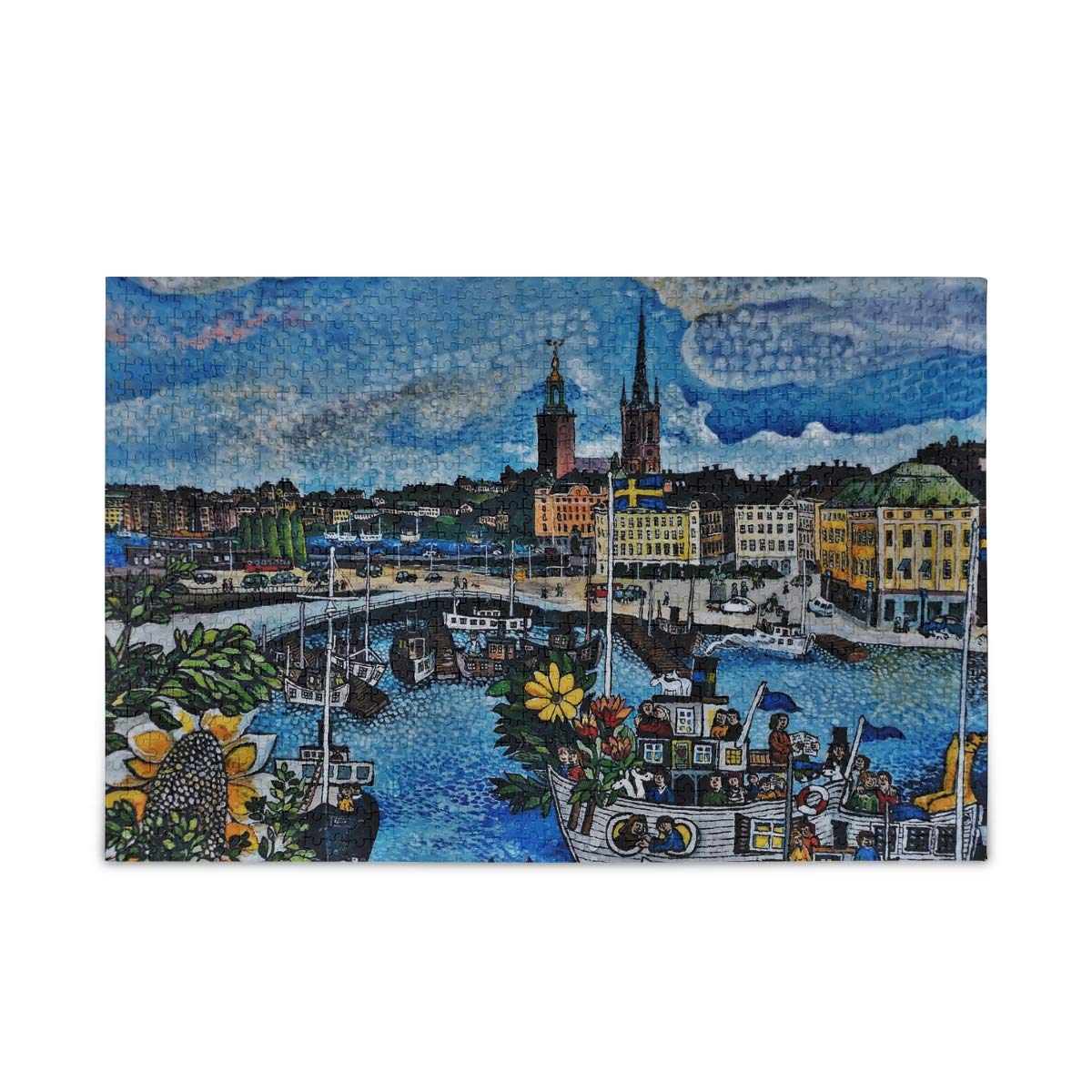 1000 Piece Jigsaw Puzzle for Adults & Teens - Stockholm Cityscape Puzzle Game, Handmade Educational Toy, Unique Personalized Gift for Birthday & Christmas - Perfect for Family Game Night & Stress Relief