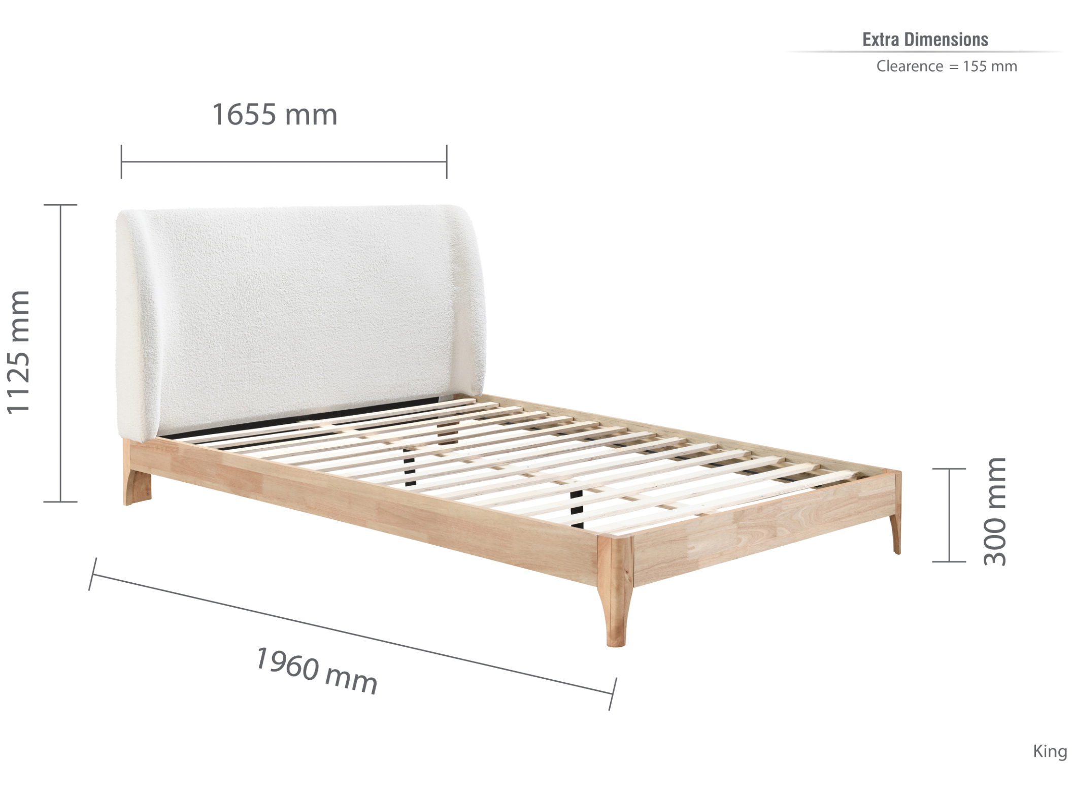 Zanden Queen Size Bed Frame - Sturdy Metal Platform Bed with Wooden Slats, Noise-Free Support for Mattress - Perfect for Modern Bedrooms, Guest Rooms & Apartments