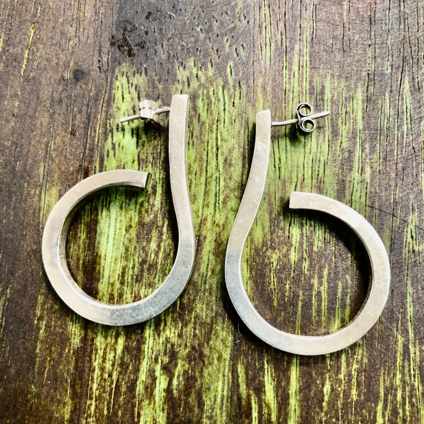 Vintage Mexican Maricela Sterling Silver Pierced Earrings - Authentic Handmade 925 Silver Dangle Earrings for Women | Perfect for Boho, Festival & Everyday Wear