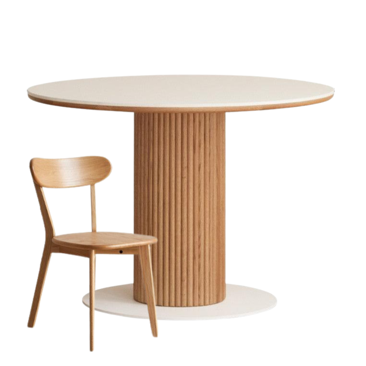 Solid Oak Wood Modern Rocking Dining Table - Perfect for Farmhouse, Rustic & Contemporary Dining Rooms