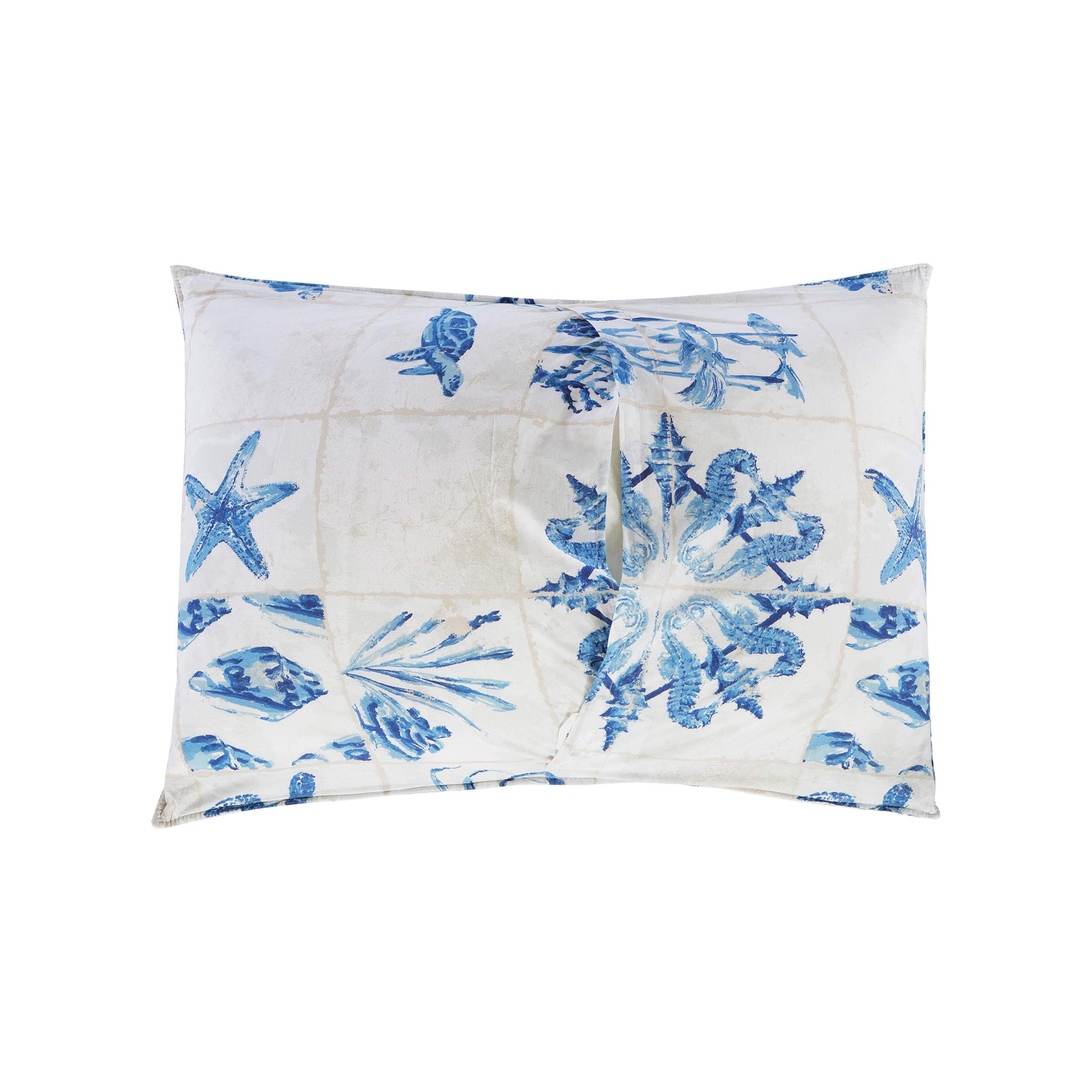 Casablanca Bay 3-Piece King Quilt Set - Coastal Beach Theme Blue & White Bedding with Matching Shams | Perfect for Beach House Decor & Coastal Style Bedrooms