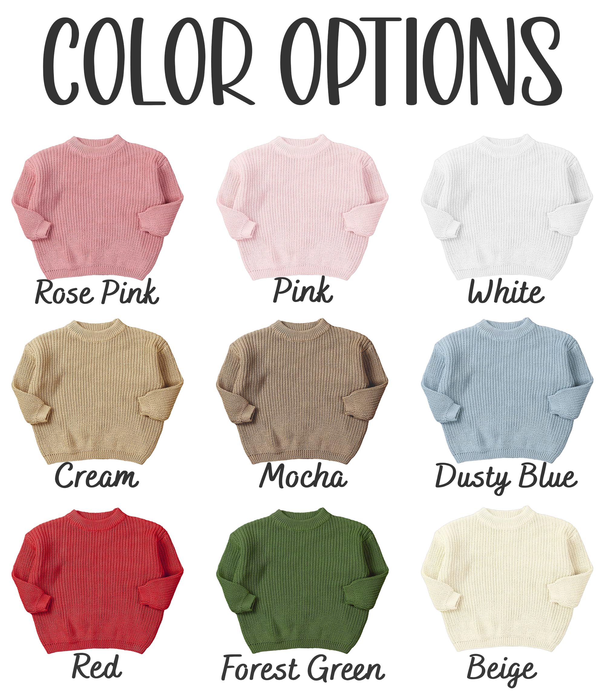 Custom Embroidered Personalized Baby Knit Sweater - Soft Newborn & Toddler Sweater for Boys & Girls | Perfect Baby Shower Gift & First Birthday Present for Sons & Daughters | Ideal for Family Photos, Holiday Outfits & Special Occasions